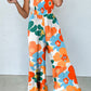Floral Spaghetti Straps Smocked Wide Leg Jumpsuit