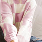 Checkered Bishop Sleeve Sweater