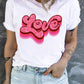 Leopard Love Letter Graphic Plus Size Tee