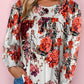 Retro Floral Long Sleeve Blouse