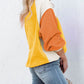 Colorblock Long Sleeve Pullover Fleece Sweatshirt