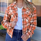 Plaid Button-Up Flap Pocket Jacket
