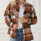 Plaid Flap Pockets Shacket