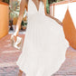 Halter Neck Deep V Backless Asymmetric Maxi Dress
