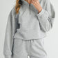 Stand Neck Zipped Sweatshirt and Shorts Set