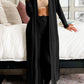 Split Long Cardigan and Skinny Pants Lounge Set