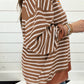 Stripe Casual Stripe Colorblock Drop Shoulder Oversize Sweatshirt