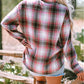 Plaid Flap Pocket Button Up Shacket