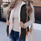 Fleece Lined Quilted Zip up Vest Coat