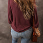 Dahlia Solid Color 3/4 Sleeve Round Neck Top