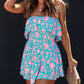 Floral Smocked Strapless Romper