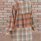 Plaid Colorblock Patchwork High Low Shacket