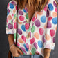 Polka Dot Buttoned Long Sleeve Shirt