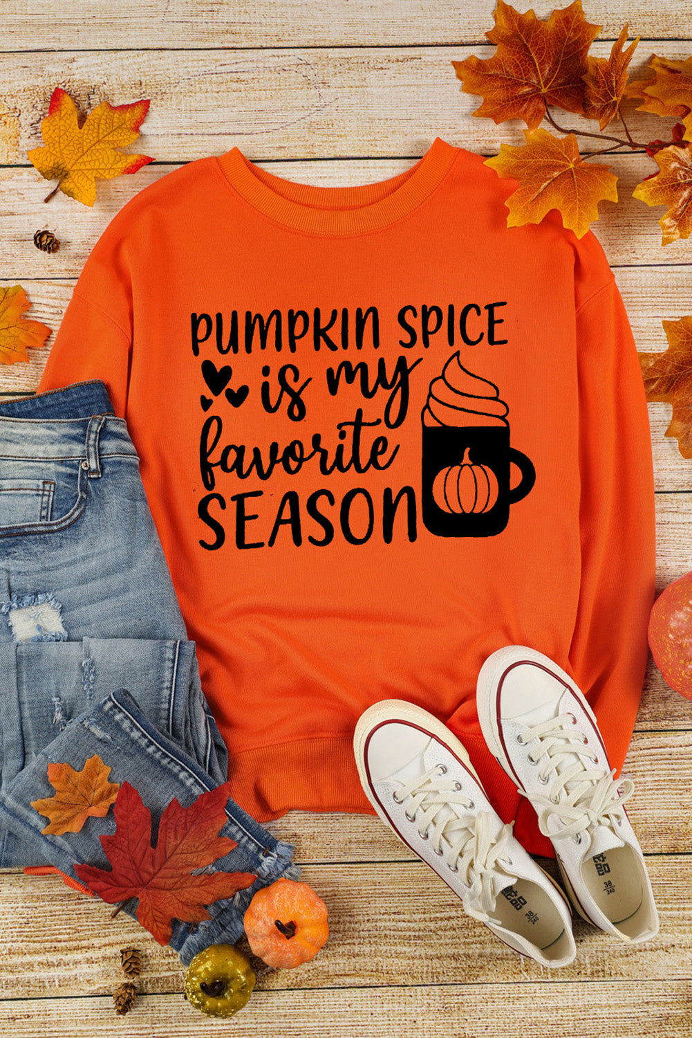 Pumpkin Spice Is My Favorite Season Long Sleeve Sweatshirt