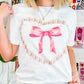 Pearl Heart Bowknot Graphic T Shirt