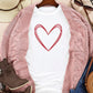 Repeated Heart-shape Sketch Valentines Graphic Tee