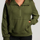 Zip Stand Neck Kangaroo Pocket Sweatshirt