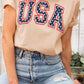 Starry USA Lettering Independent Day T-shirt