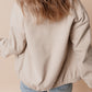 Baseball Collar Snap Button Pocketed Bomber Jacket