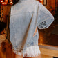 Rhinestone Embellished Flap Pocket Denim Jacket