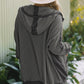 Thermal Waffle Knit Full Zipper Hooded Jacket