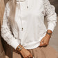 Lace Patchwork Sleeve Drawstring Hoodie