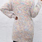 Multicolor Confetti Open Front Knit Cardigan