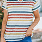Stripes V Neck T-shirt