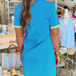 Contrast Trim V Neck T-shirt Dress