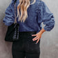 Puff Sleeve Button-Up Denim Jacket