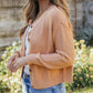 Button Front Drop Shoulder Knitted Cardigan