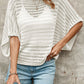Open Knit Short Dolman Sleeve Top