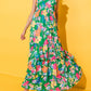 Floral Print Sleeveless Ruffle Tiered Maxi Dress