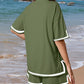 Contrast Trim Tee and Shorts Set