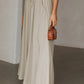 Drawstring Smocked High Waist Wide Leg Pants