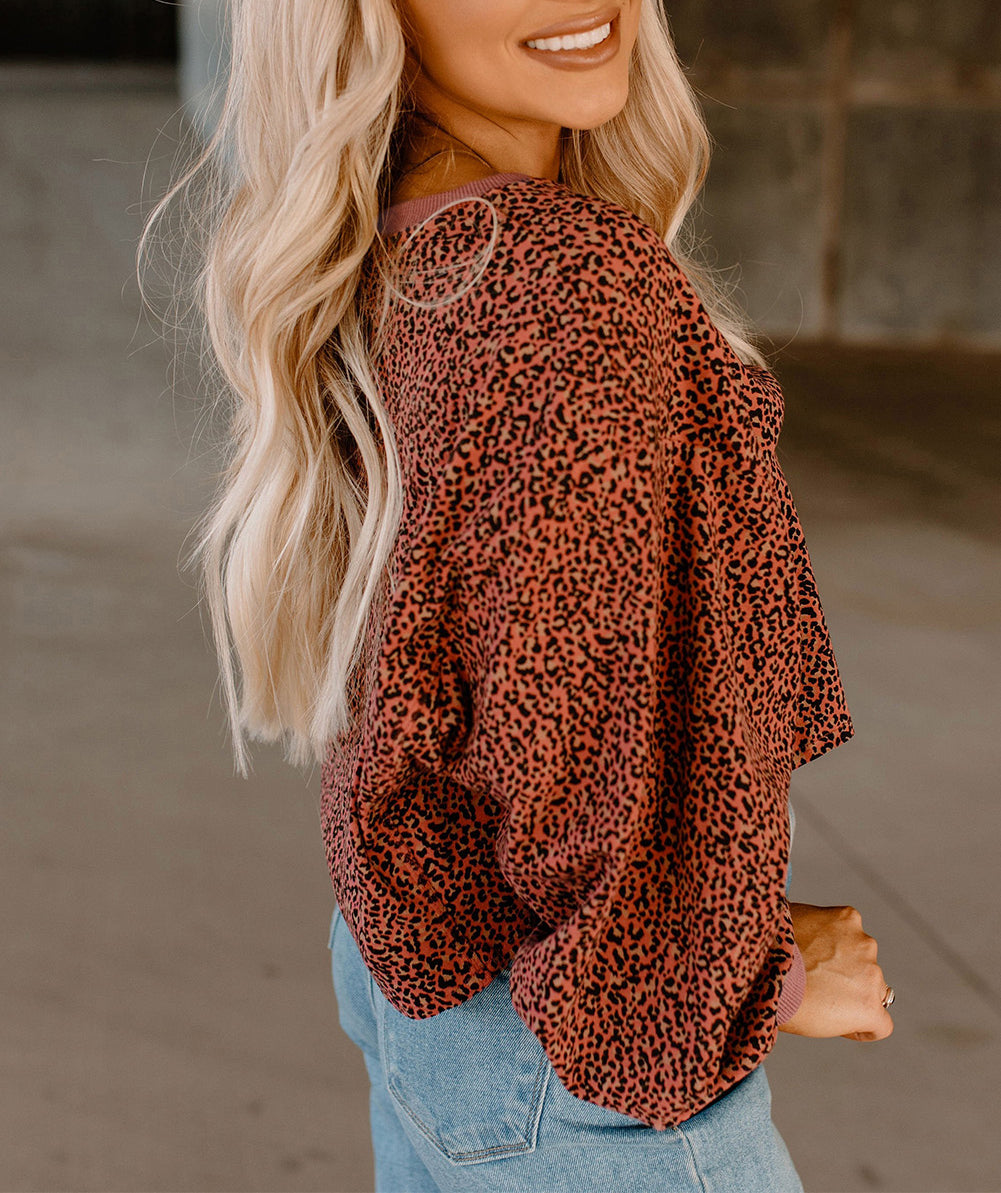 Bubble Sleeve Pullover Sweatshirt