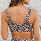 Leopard Print U-neck High Waist Bikini Swimwear