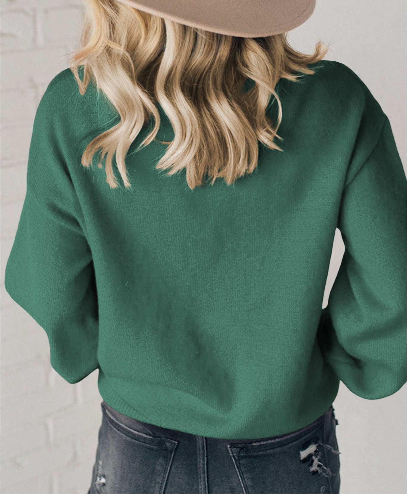 Pearl Beaded Merry Casual Sweater