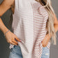 Stripe Colorblock Loose Tank Top