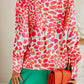 Abstract Print Long Sleeve Buttoned Shirt
