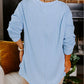 Plus Size Ribbed Textured Long Sleeve T Shirt