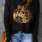 Sunflower Pumpkin Graphic Thumbhole Sleeve Top
