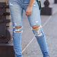 Vintage Distressed Ripped Skinny Jeans
