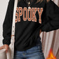 SPOOKY Graphic Drop Shoulder Halloween Pullover Sweatshirt