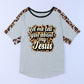 Let me tell you about my Jesus Leopard Patchwork Tee