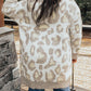 Plus Size Leopard Pattern Cardigan