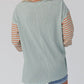 Colorblock Striped Bishop Sleeve Top