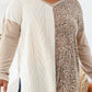 Plus Size Leopard Patchwork Mix Knit Long Sleeve Top