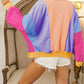 Oversized Colorblock Patchwork Full Zipped Hoodie