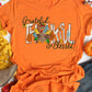 Grateful Thankful Blessed Turkey Graphic Thanksgiving T Shirt